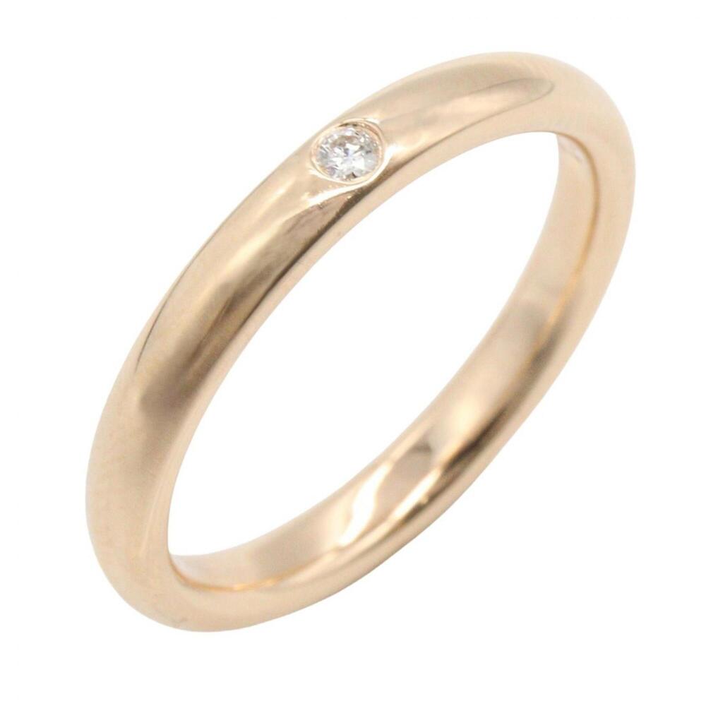 Tiffany & Co. Band Ring 1PD - 18KPG (Pink Gold) Diamond Women's Gold Tone Clear